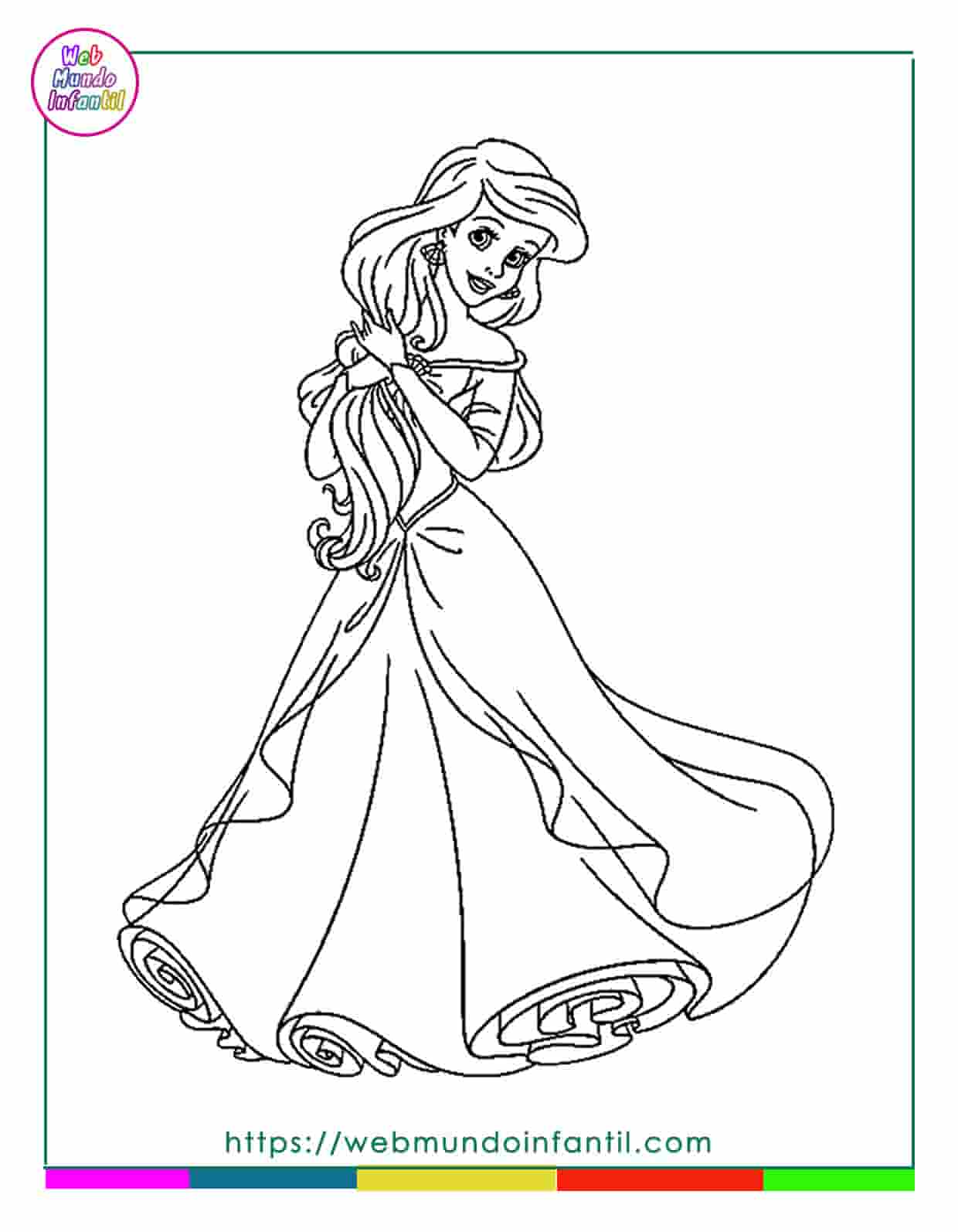 Dibujos para colorear de princesas [Disney para Imprimir]