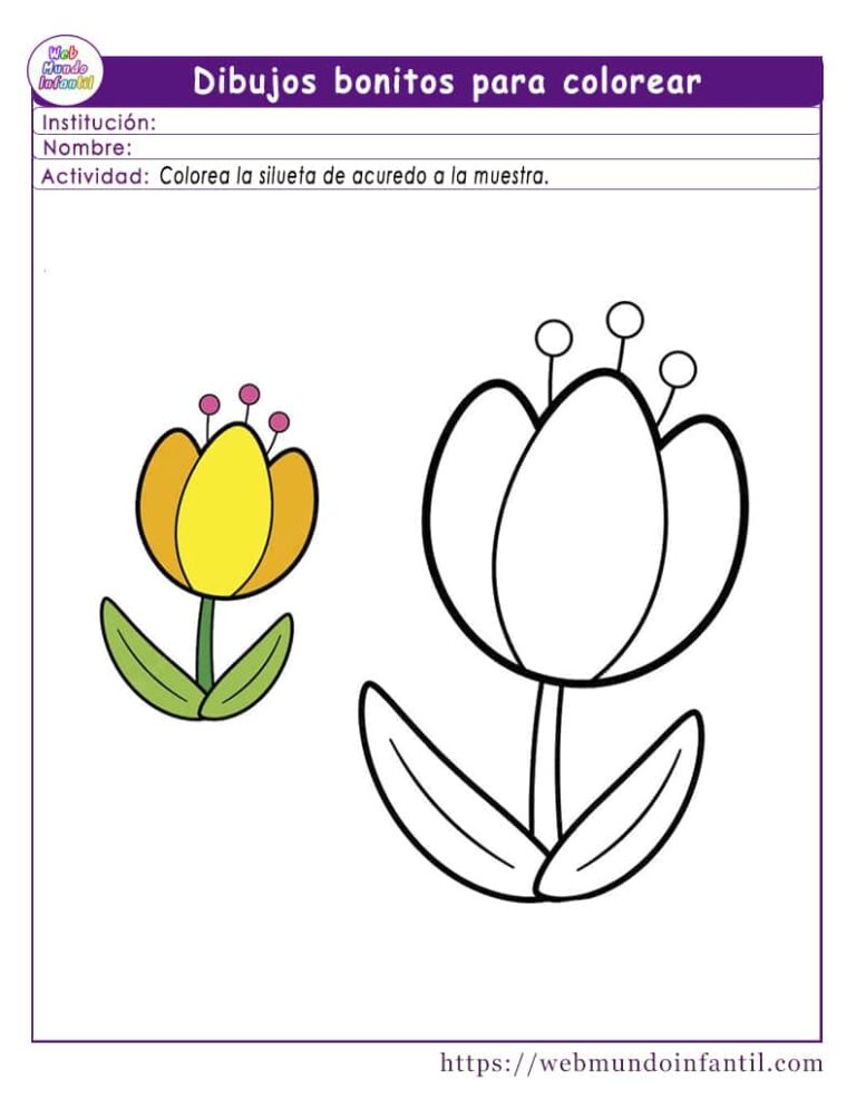 Dibujos bonitos para colorear Web Mundo Infantil