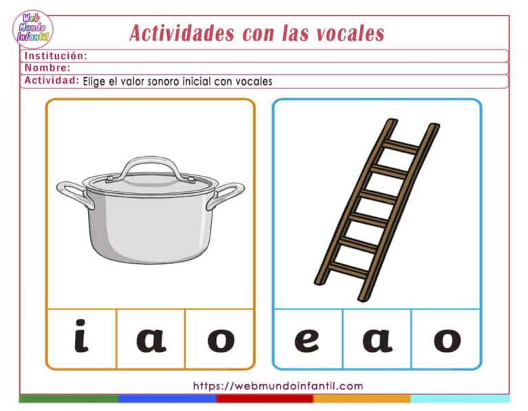 Actividades de lectoescritura con las vocales - Web Mundo Infantil