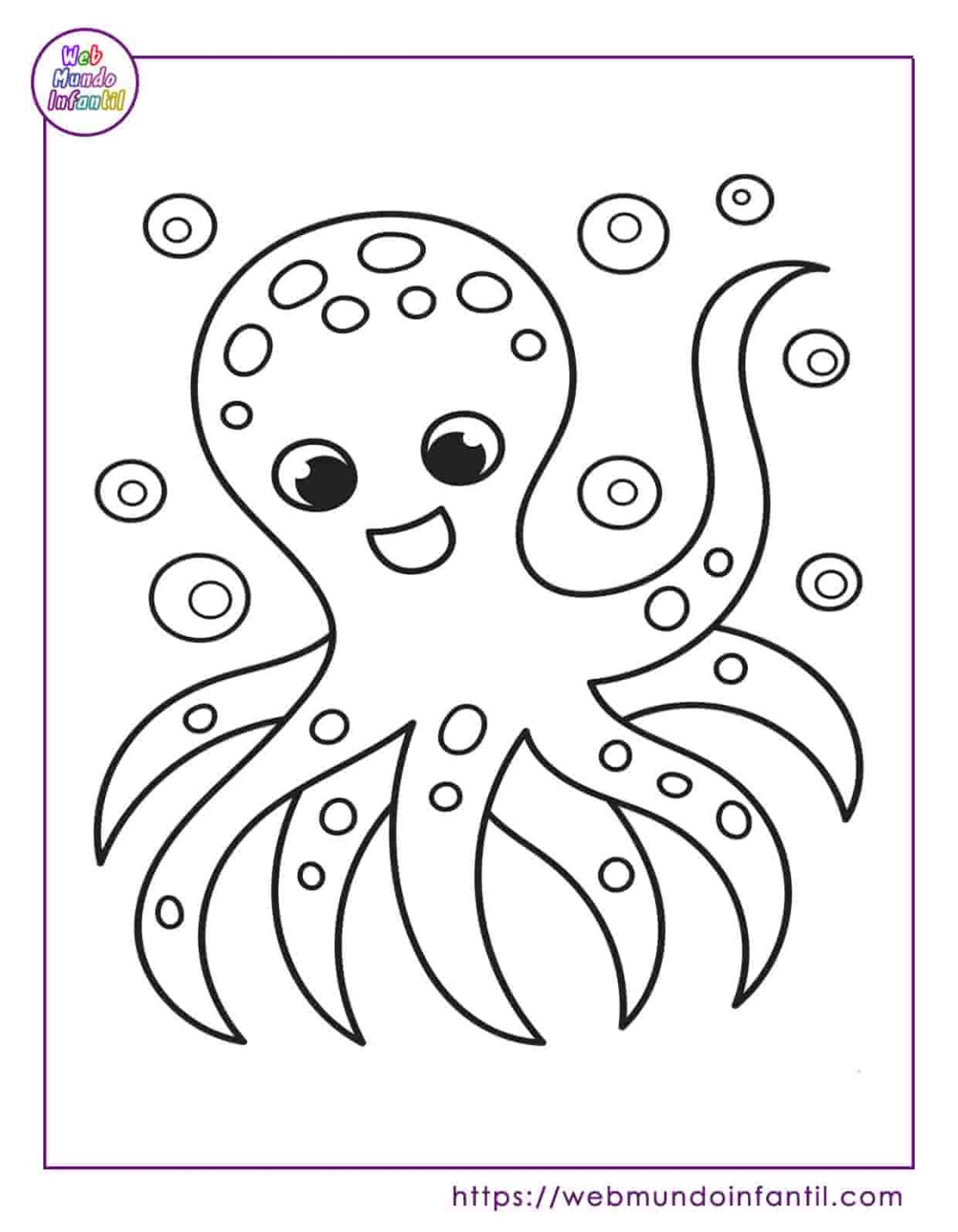 Dibujos de pulpos para colorear e imprimir