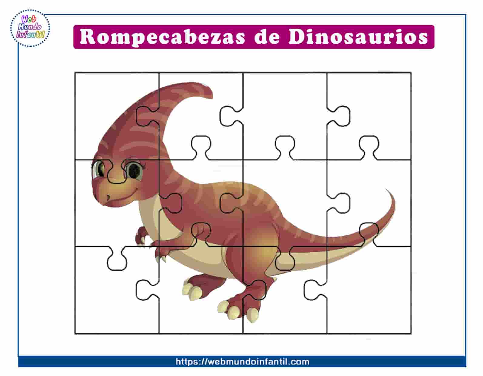 Rompecabezas de dinosaurios para imprimir [Puzzles]