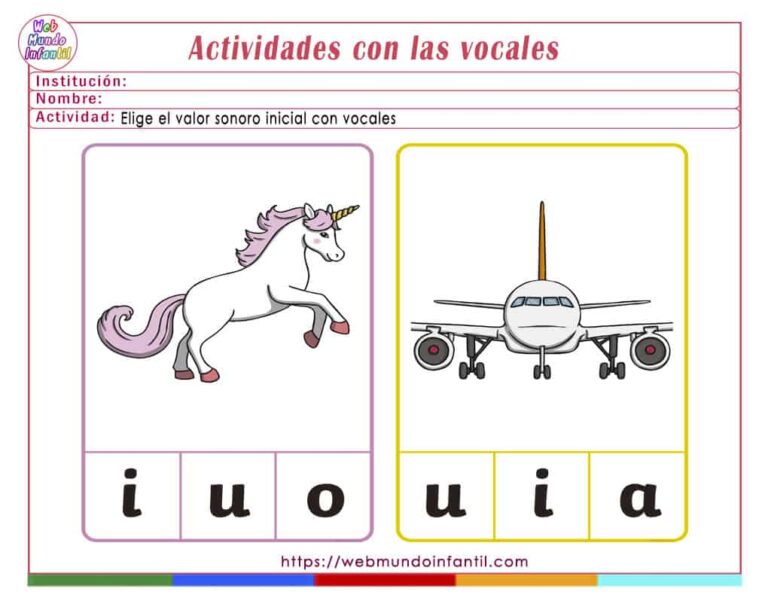 Actividades de lectoescritura con las vocales - Web Mundo Infantil