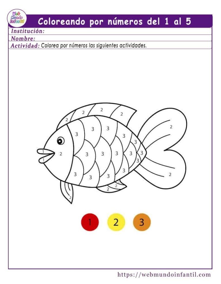 Dibujos Para Colorear Con Numeros Del 1 Al 100 Dibujo 2438