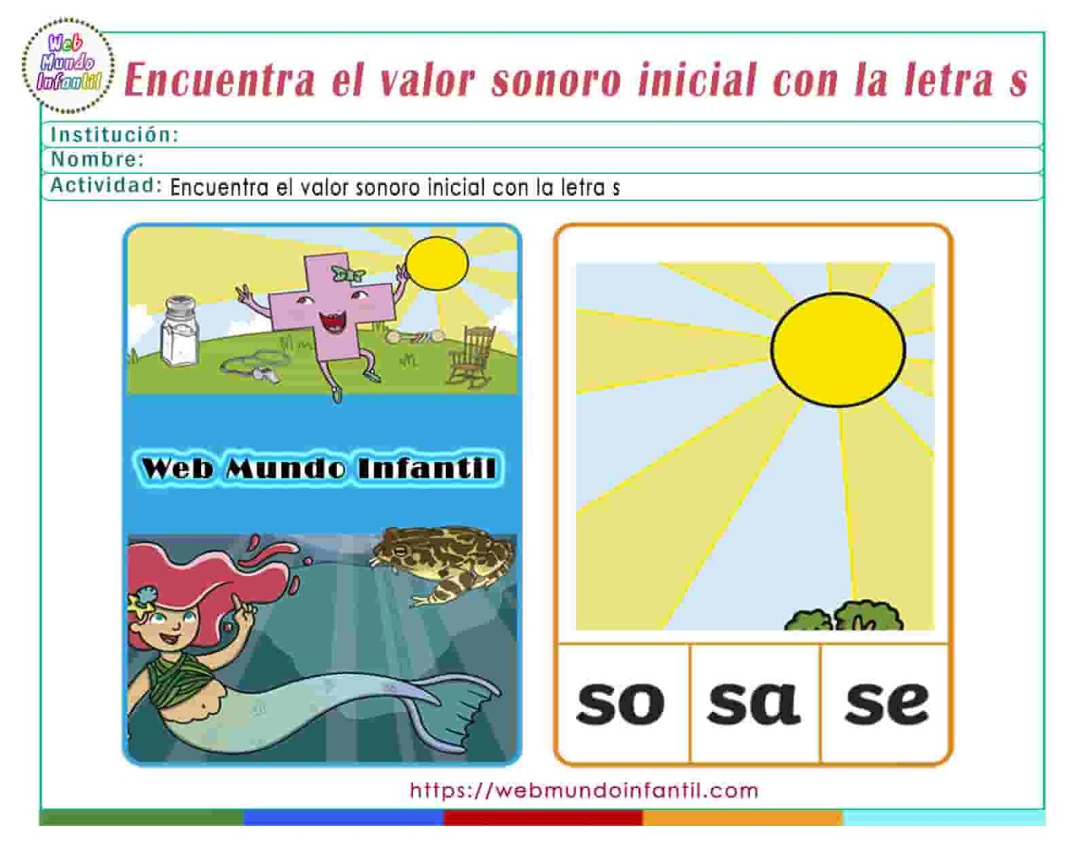 Actividades Con La S Para Preescolar