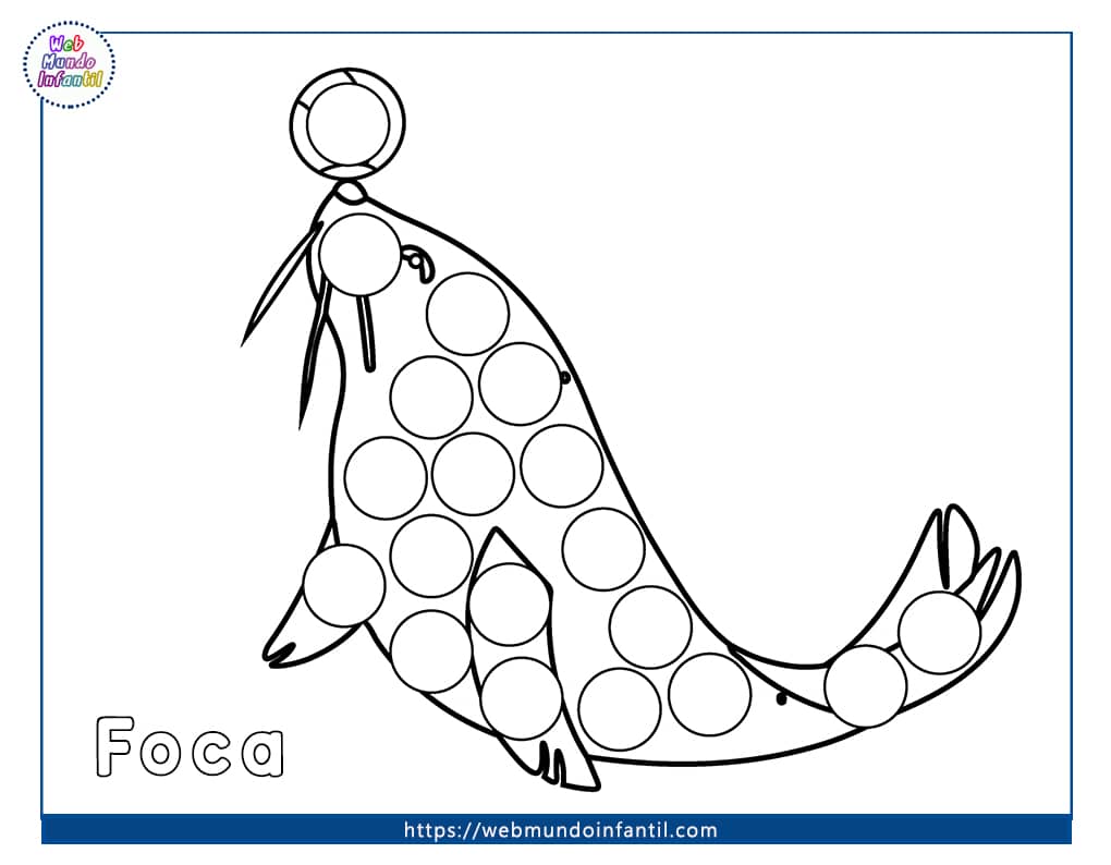 Actividades de animales para colorear con Marcadores de puntos