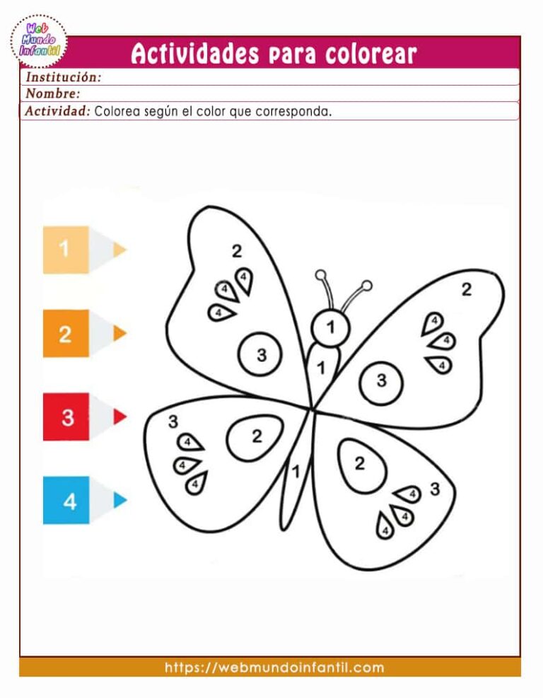 Actividades para colorear para niños de preescolar