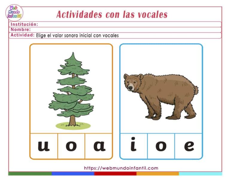 Actividades de lectoescritura con las vocales - Web Mundo Infantil
