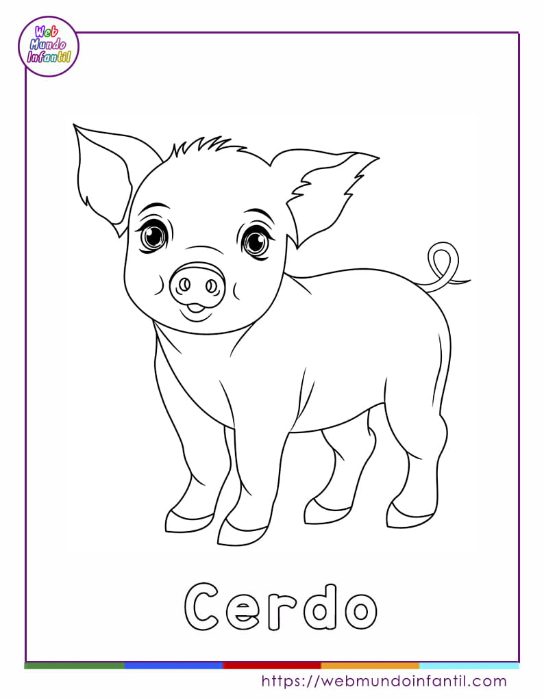 Animales de la granja para colorear
