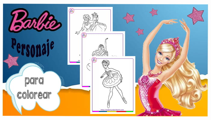 Dibujos de barbie para colorear e imprimir en pdf