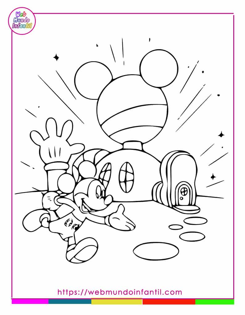 Casa de Mickey Mouse para colorear