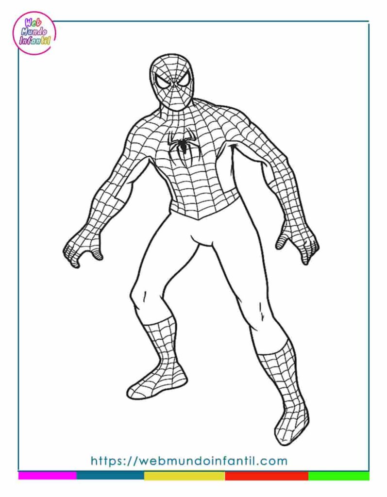 Dibujo colorear spiderman el hombre araña