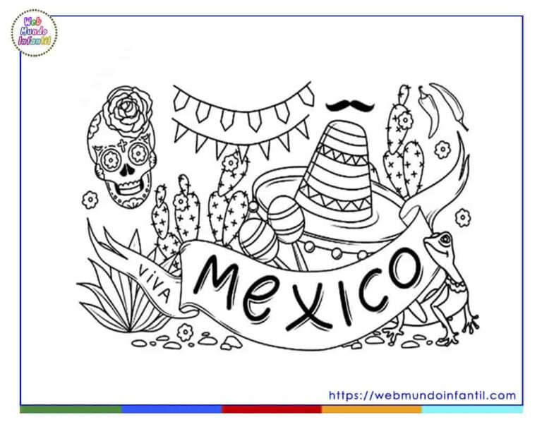 Dibujos de México Para Colorear e Imprimir