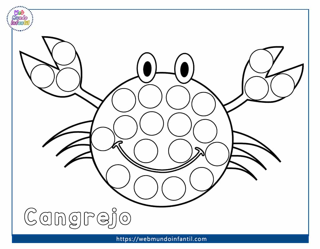 Dibujos de animales marinos para colorear con Marcadores de puntos