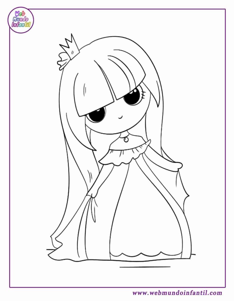 Dibujos kawaii de niñas para colorear [Imprimir y pintar]