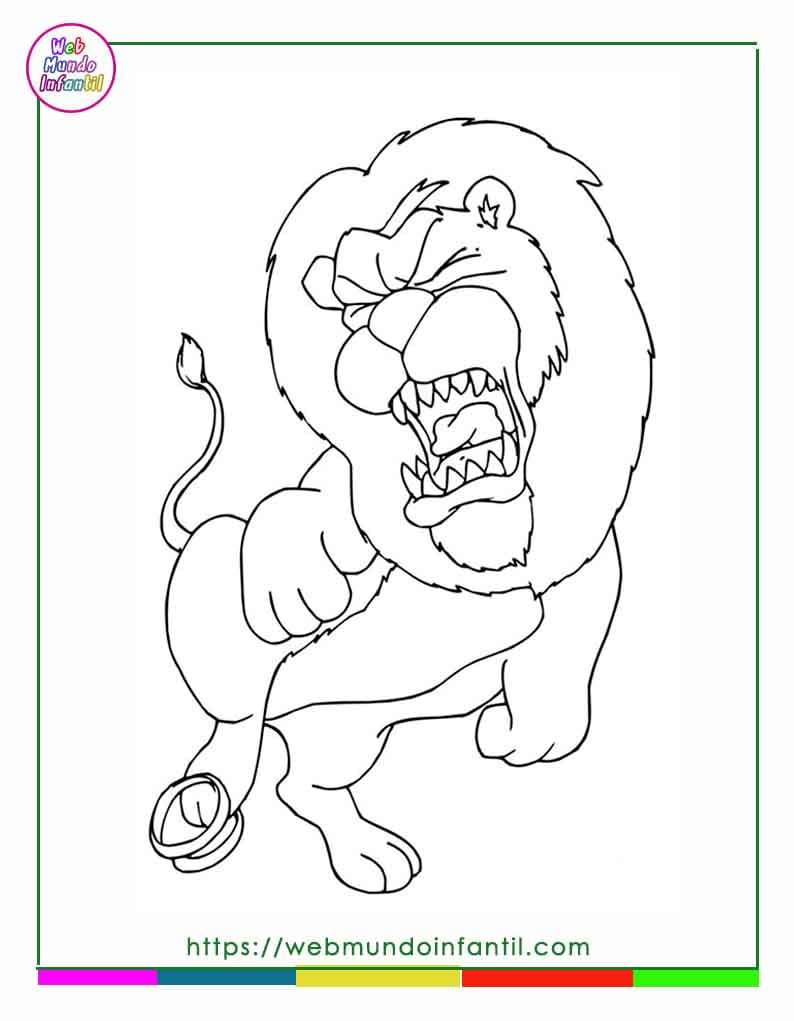 Dibujos para colorear difíciles leones
