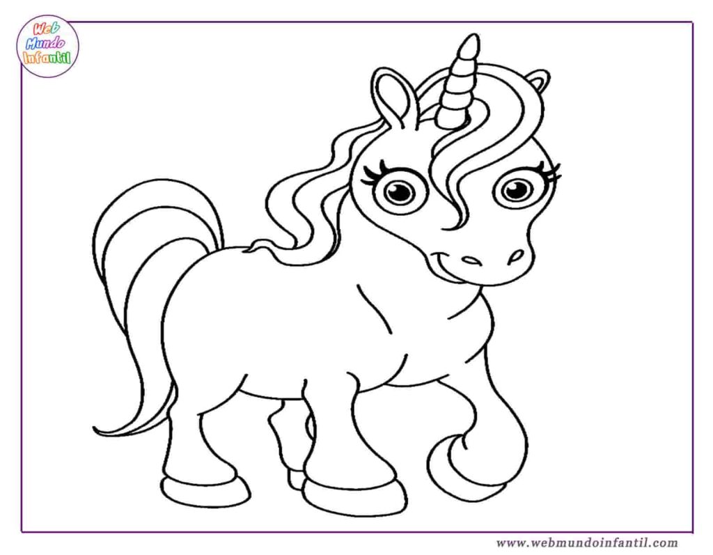 Dibujos unicornios kawaii para imprimir