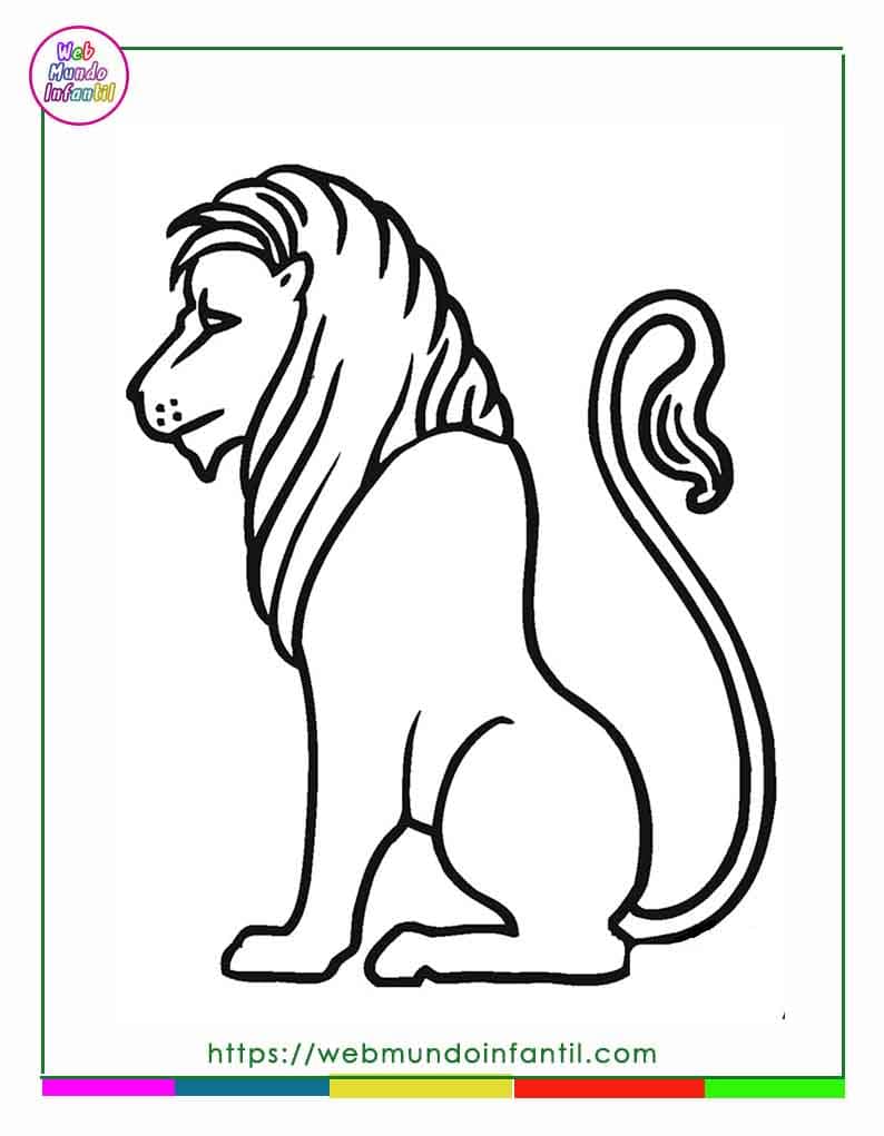 El rey de la selva para colorea