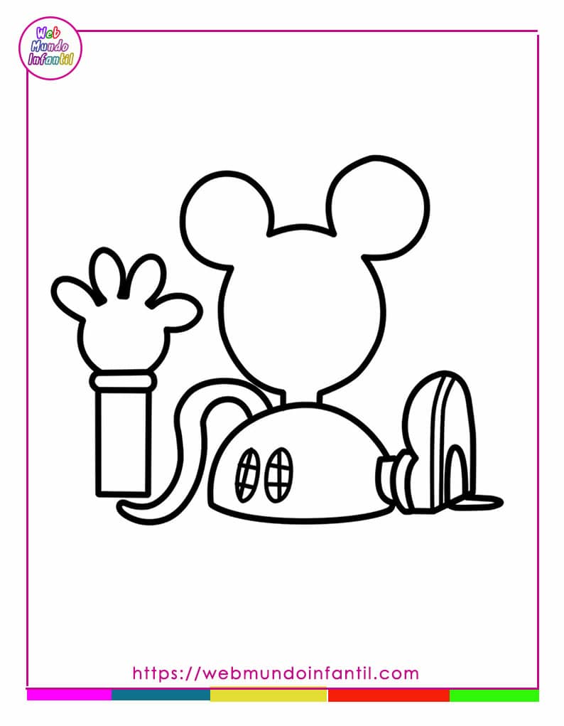 Hogar de Micky Mouse para pintar