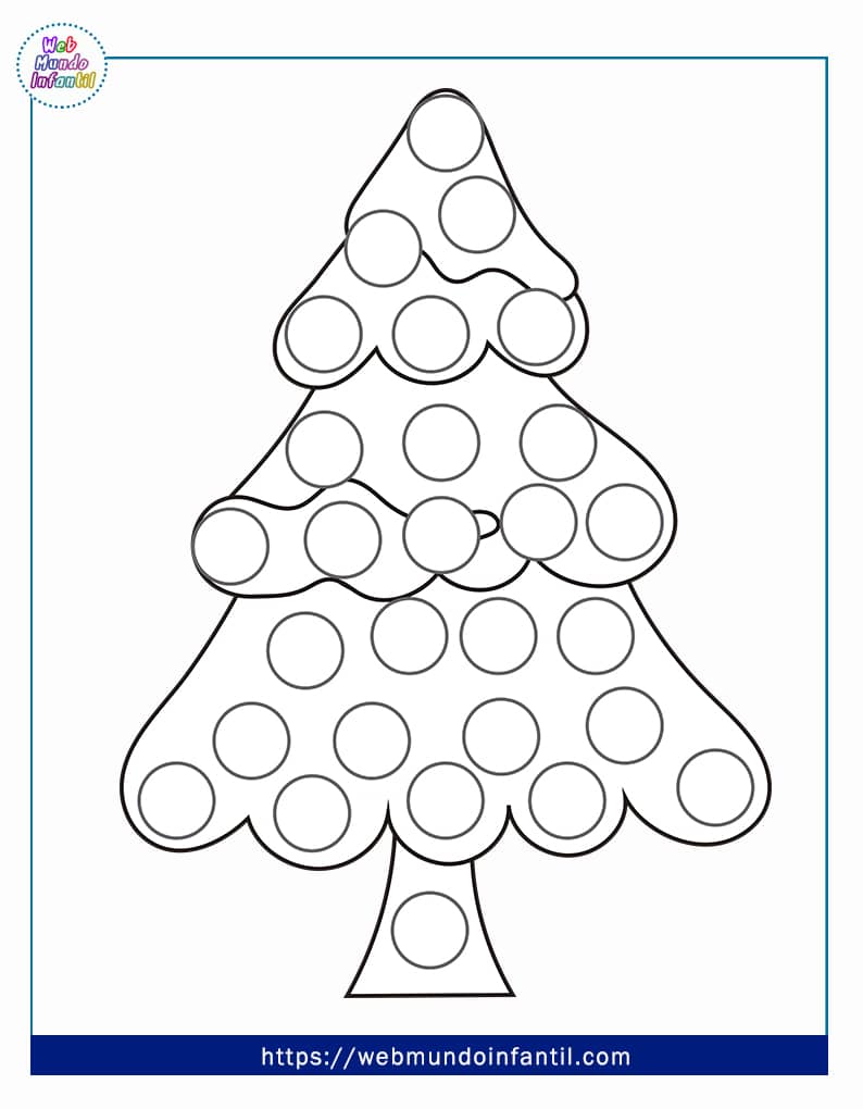 Imágenes de navidad para pintar con marcadores de puntos