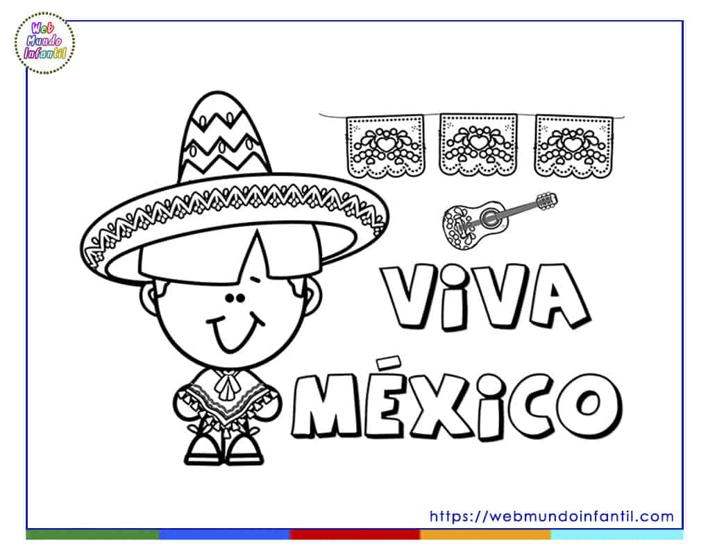 Imágenes de viva México para colorear
