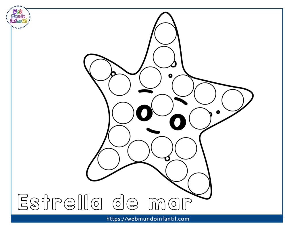 Imágenes de animales marinos para colorear con Marcadores de puntos