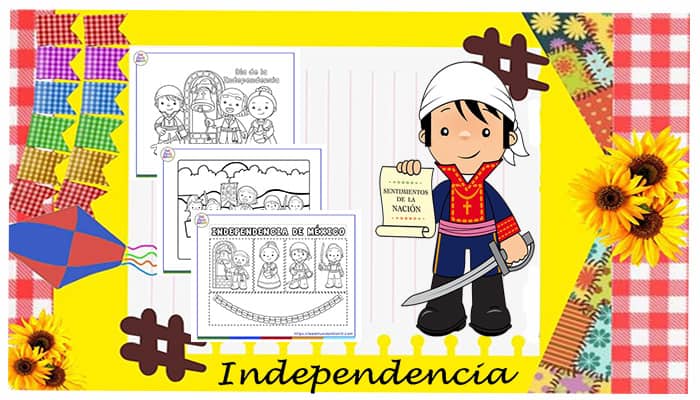 Dibujos de la independencia de México para colorear