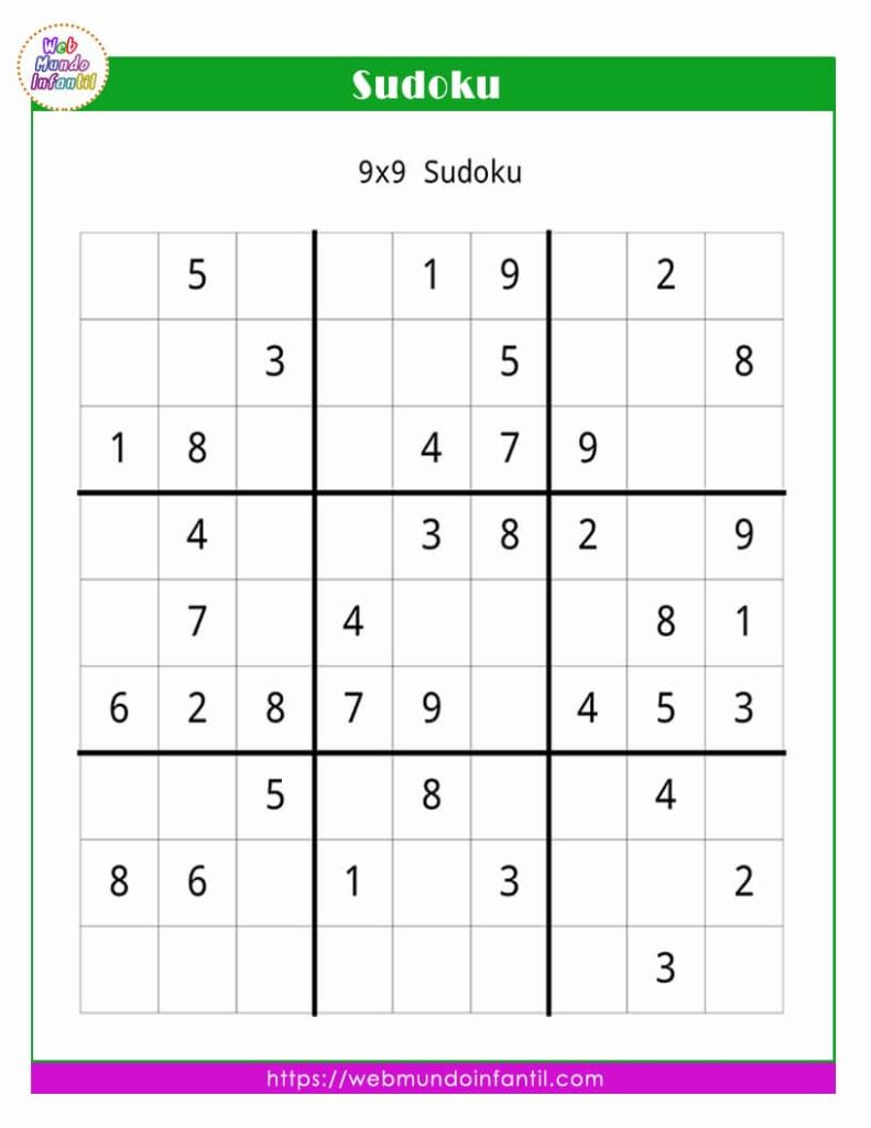 Juegos de sudoku gratis para descargar en pdf