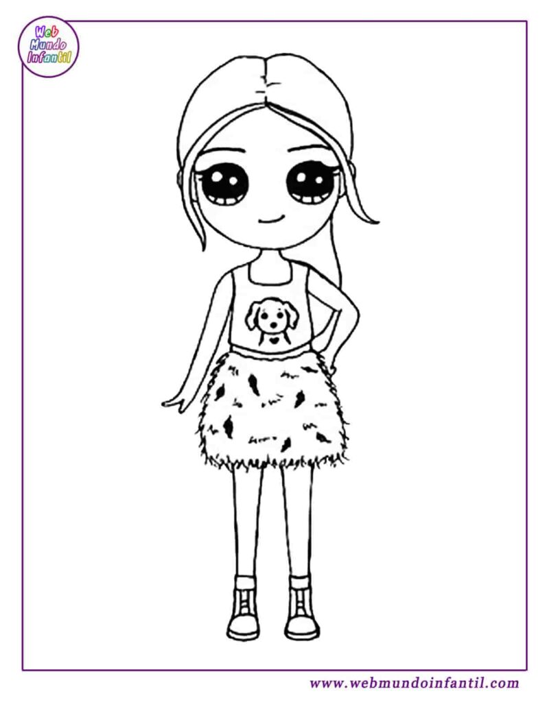 Dibujos kawaii de niñas para colorear [Imprimir y pintar]