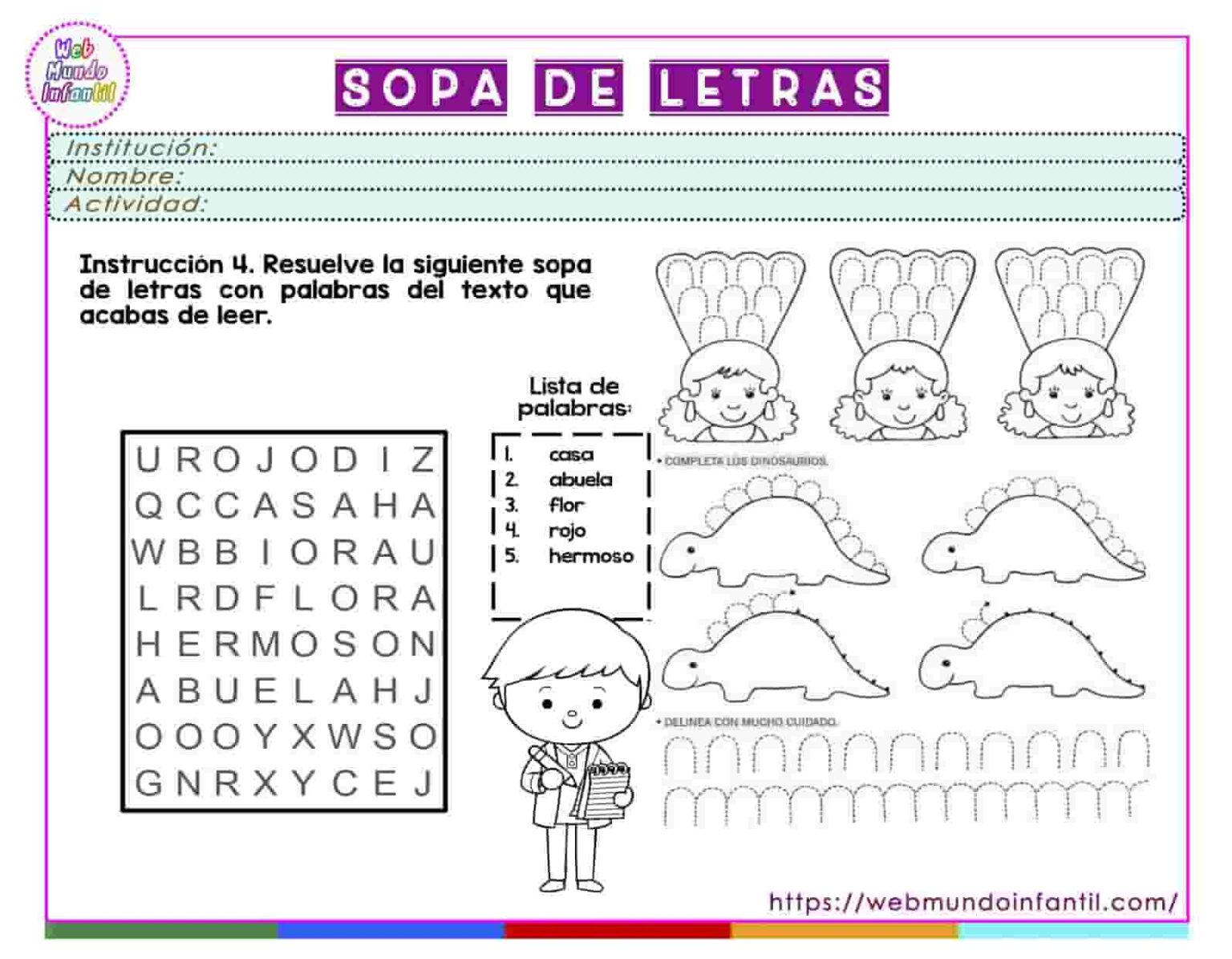 Actividades de lectoescritura para secundaria - Web Mundo Infantil