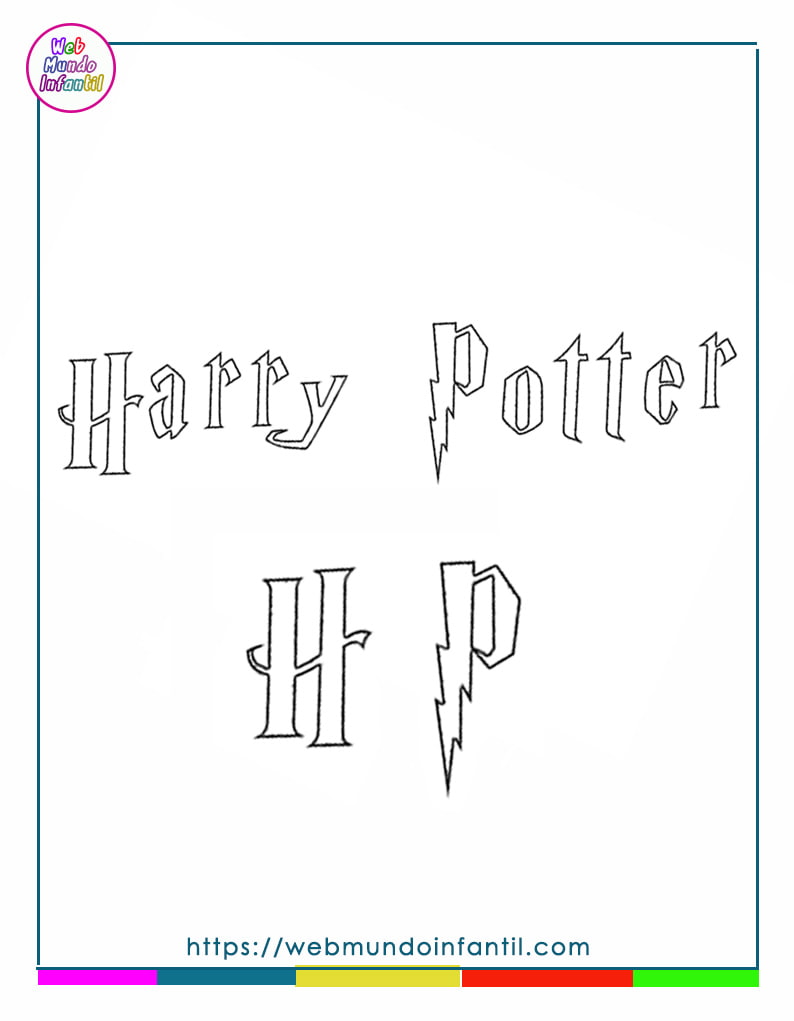 Letras de Harry Potter para colorear