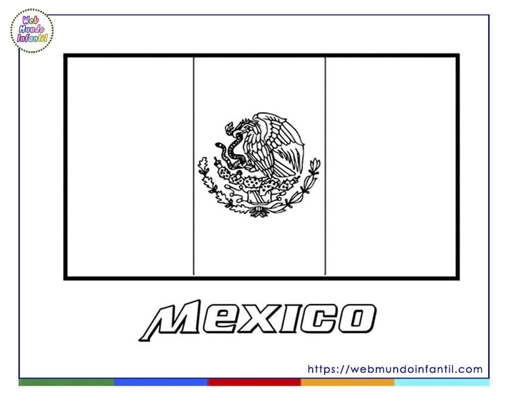 México flag coloring page