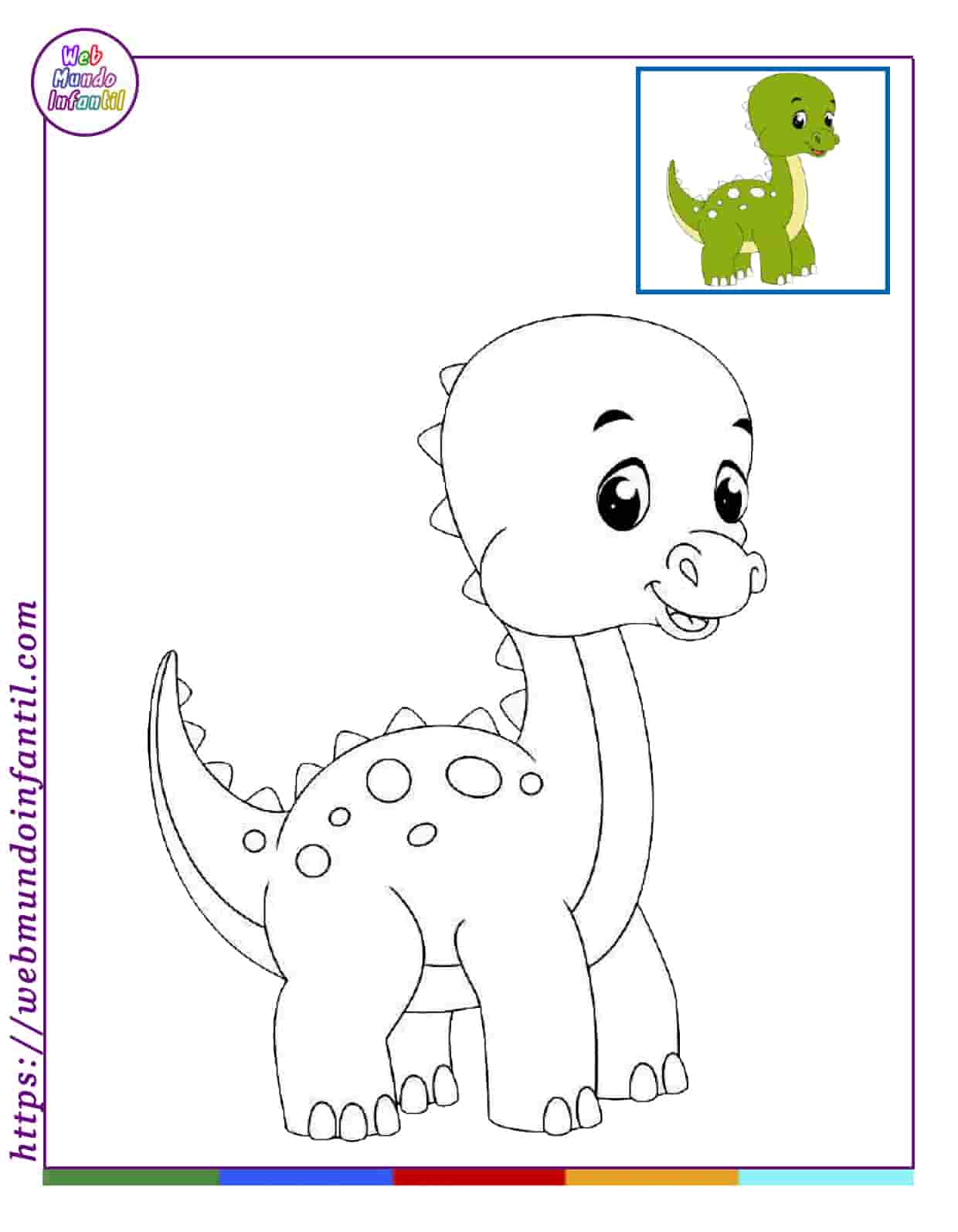 Dibujos de dinosaurios para colorear [Pintar e Imprimir en PDF]