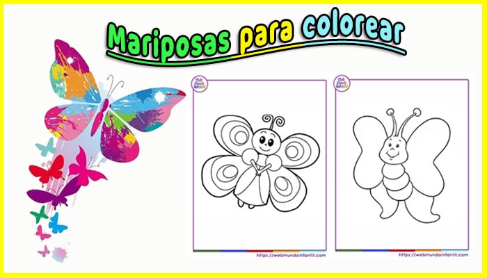 27 Dibujos de mariposas para colorear e imprimir