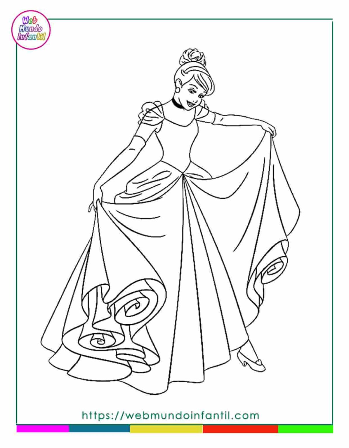 Dibujos para colorear de princesas [Disney para Imprimir]
