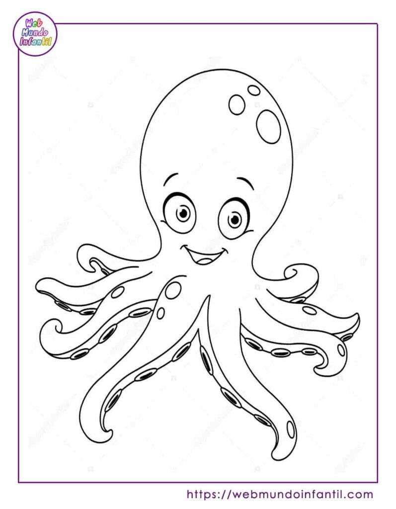 Pulpo para colorear