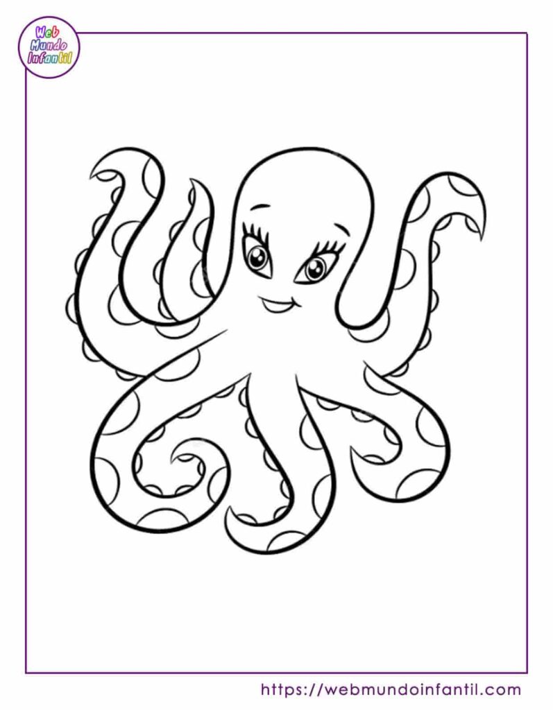 Pulpo para colorear e imprimir