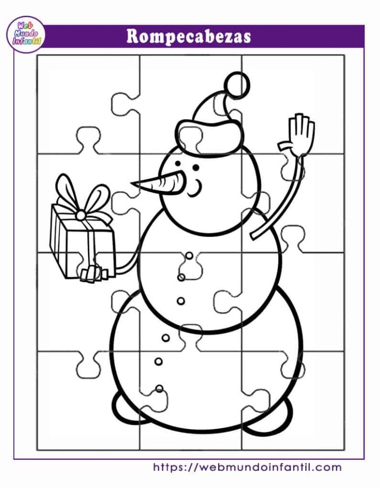 Dibujos de rompecabezas para colorear y recortar