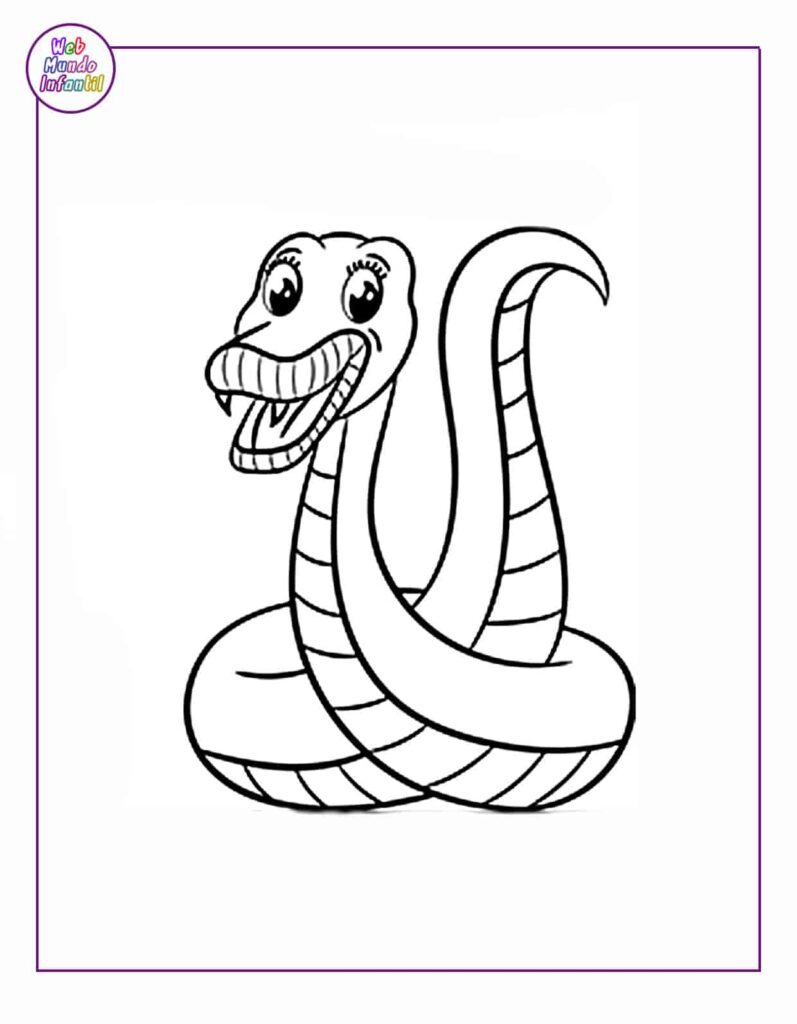 Serpiente para colorear