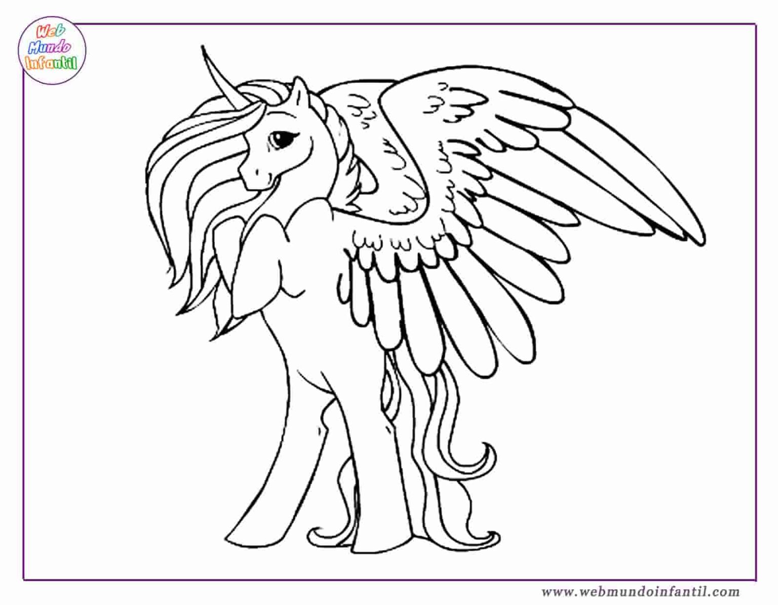 Dibujos de unicornios kawaii para colorear - Web Mundo Infantil