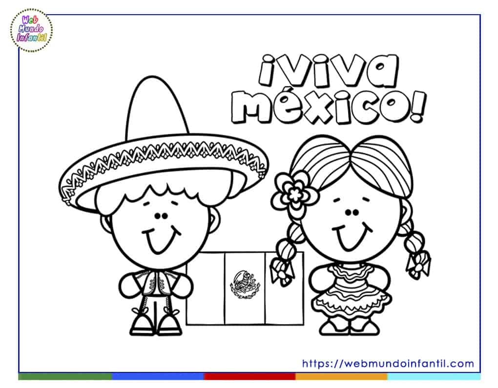 Viva México para colorear e imprimir